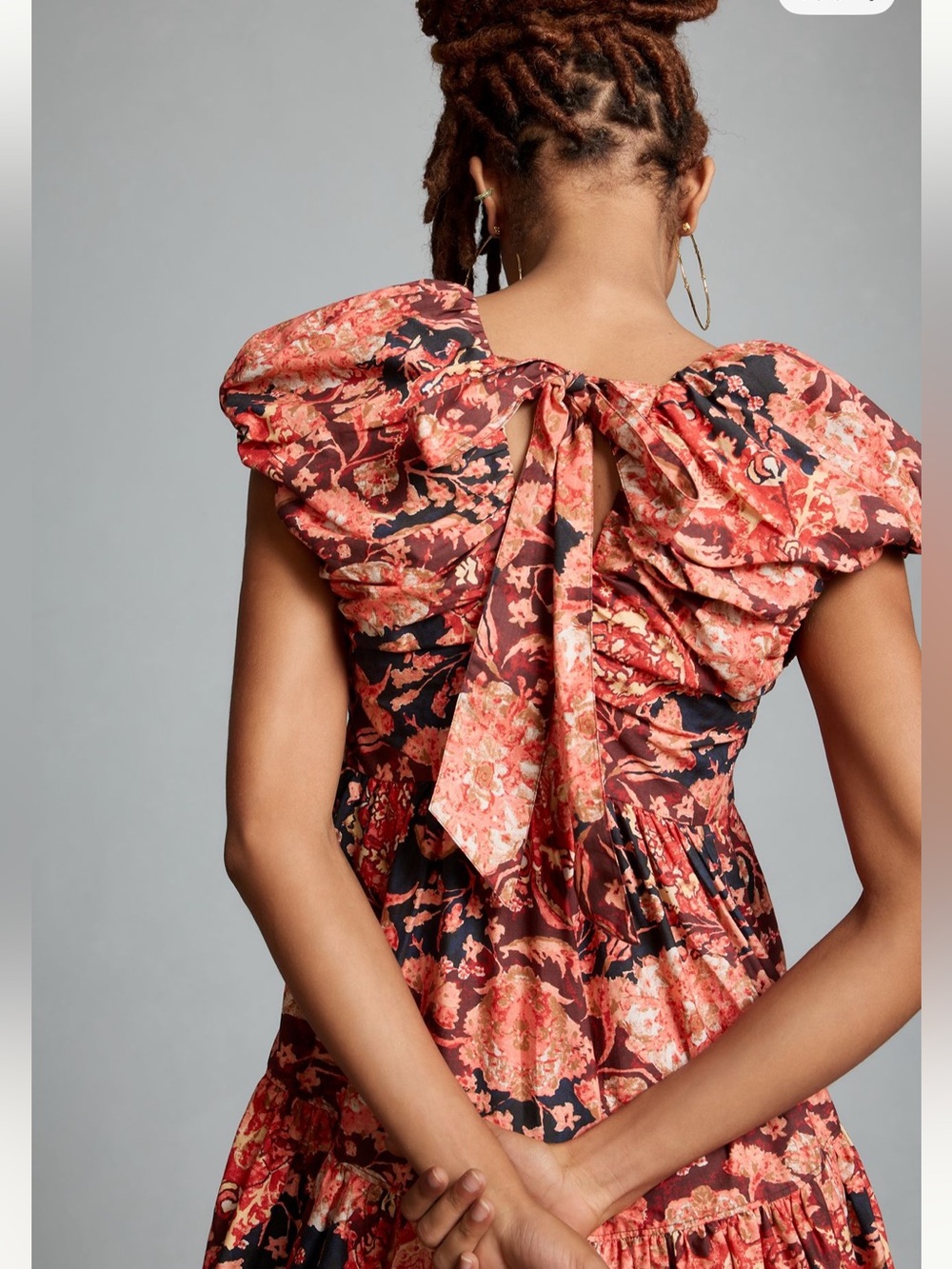 Anthropologie Printed V-Neck BabyDoll Dress - size 8 - Picture 3 of 14